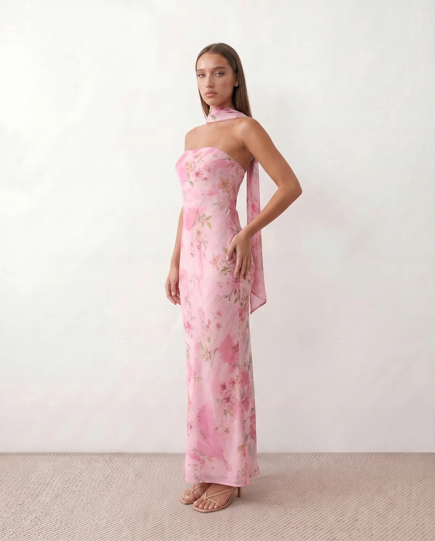 Dorvelli | Women's Maxi Dress – Diana Satin Strapless