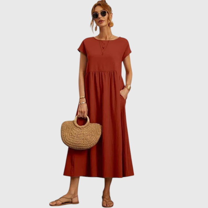 Dorvelli | Women's Midi Dress – Comfortable White