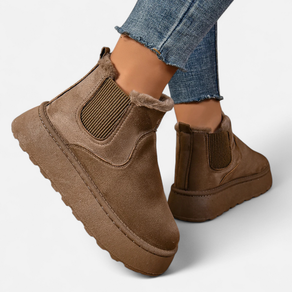 Dorvelli | Women’s Ankle Boots – Plush Platform Elegance