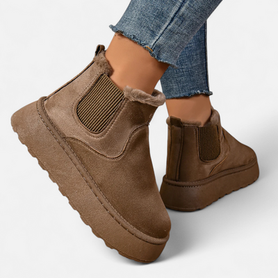 Dorvelli | Women’s Ankle Boots – Plush Platform Elegance