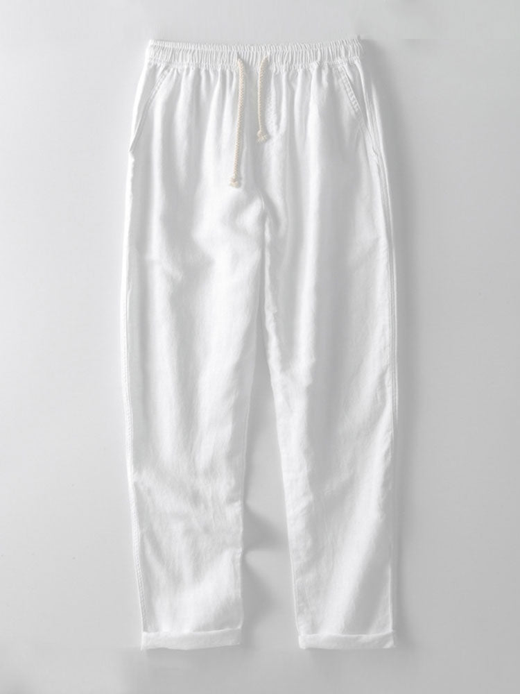 Dorvelli | Men's Two-Piece Set – Linen Band Collar Co-ord