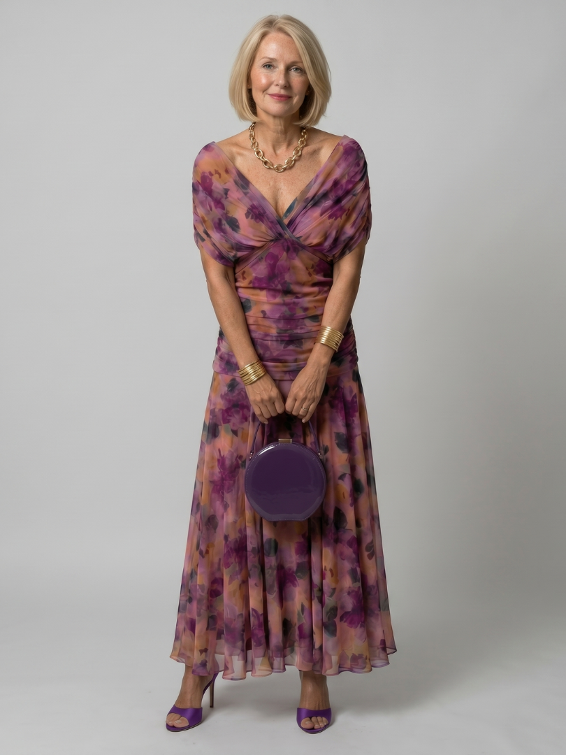 Dorvelli | Women's Midi Dress – Off Shoulder Flow