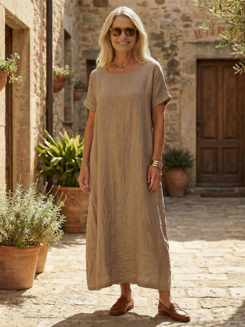 Dorvelli | Women's Midi Dress – Simple Linen Day
