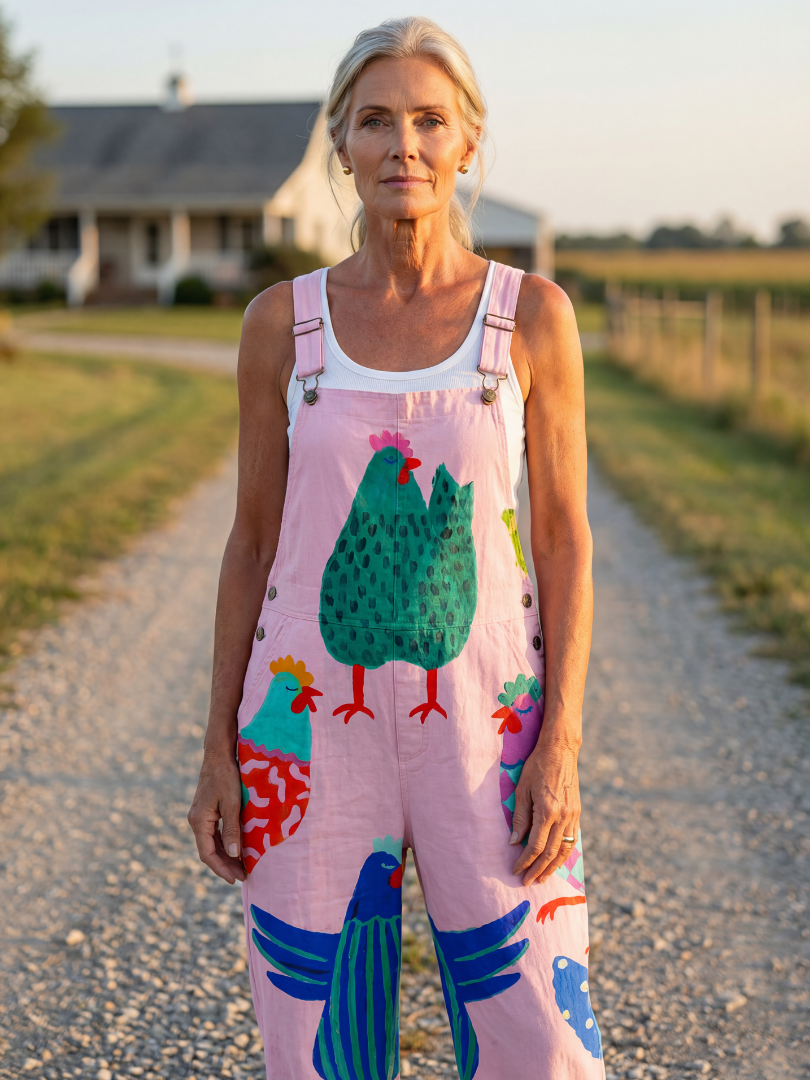 Dorvelli | Women's Jumpsuit – Hen Motif