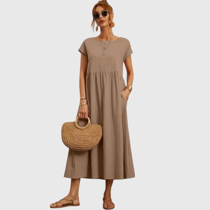 Dorvelli | Women's Midi Dress – Comfortable White