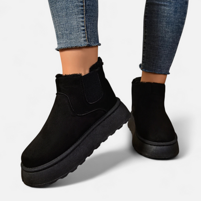 Dorvelli | Women’s Ankle Boots – Plush Platform Elegance