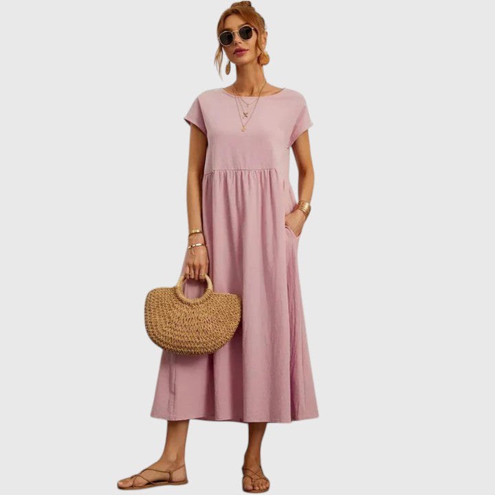 Dorvelli | Women's Midi Dress – Comfortable White