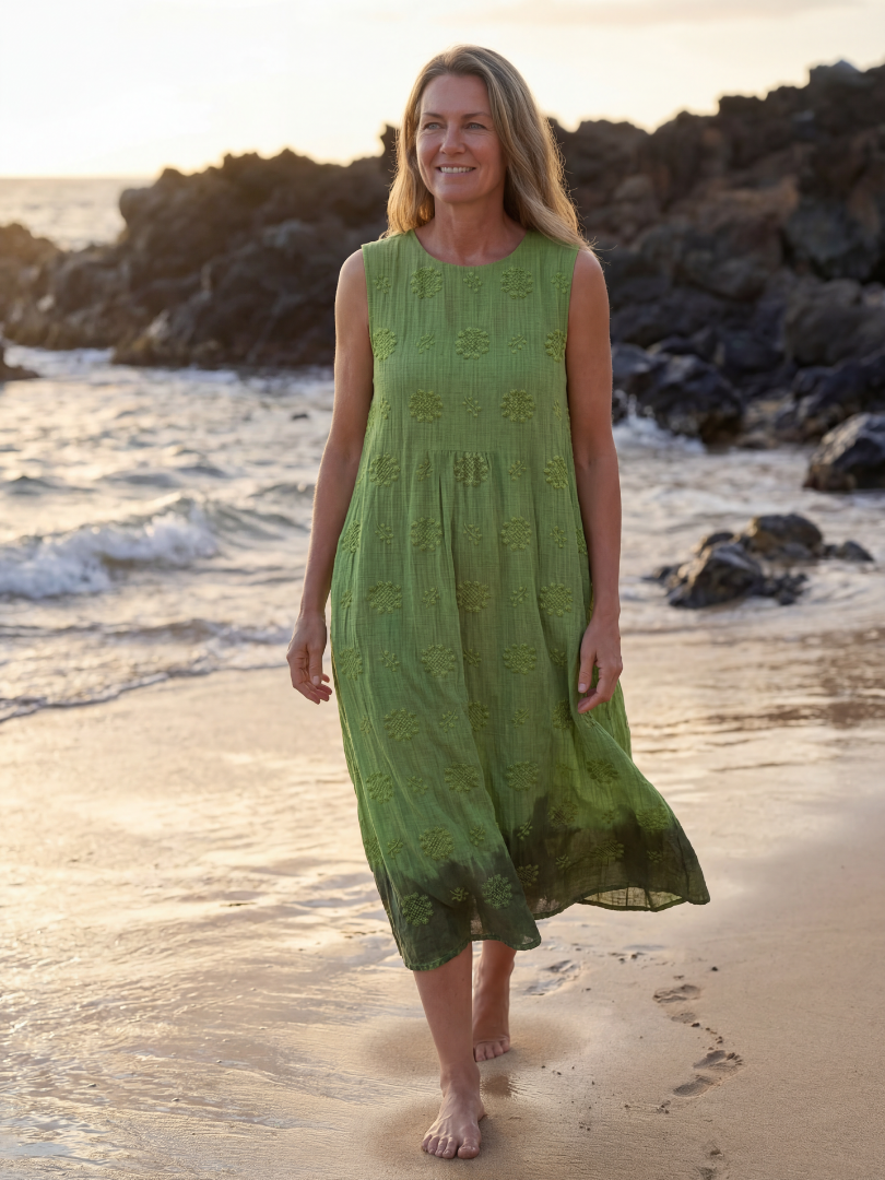 Dorvelli | Women's Midi Dress – Garden Texture