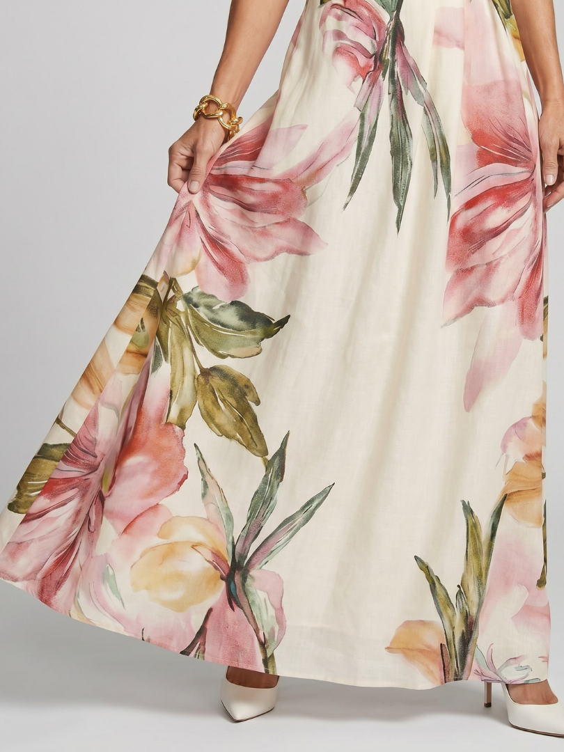 Dorvelli | Women's Maxi Dress – Soft Halter Flowing