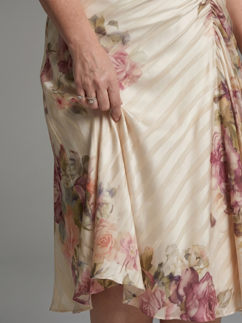 Dorvelli | Women's Midi Dress – Flutter Sleeve Wrap Floral