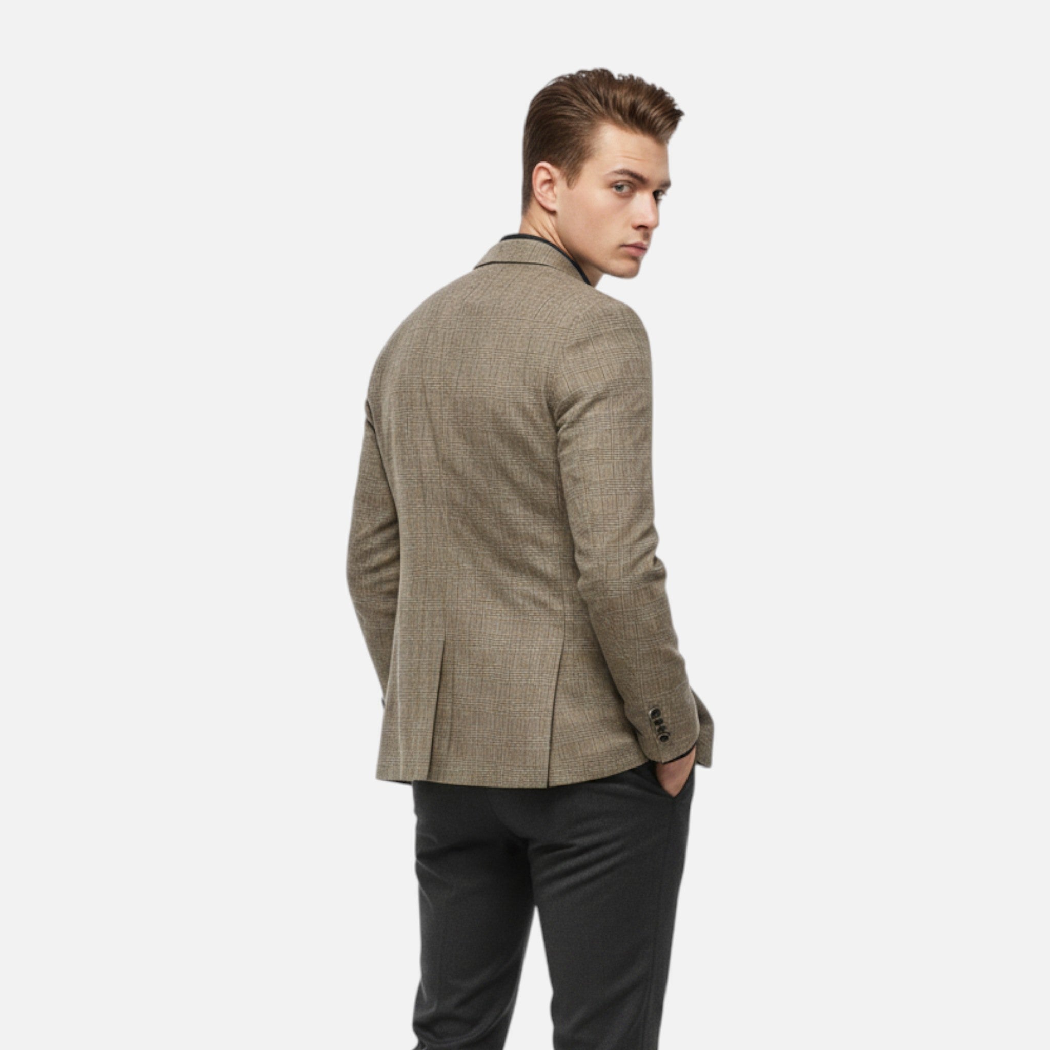 Dorvelli | Men’s Lightweight Business Blazer – Geometric Elegance