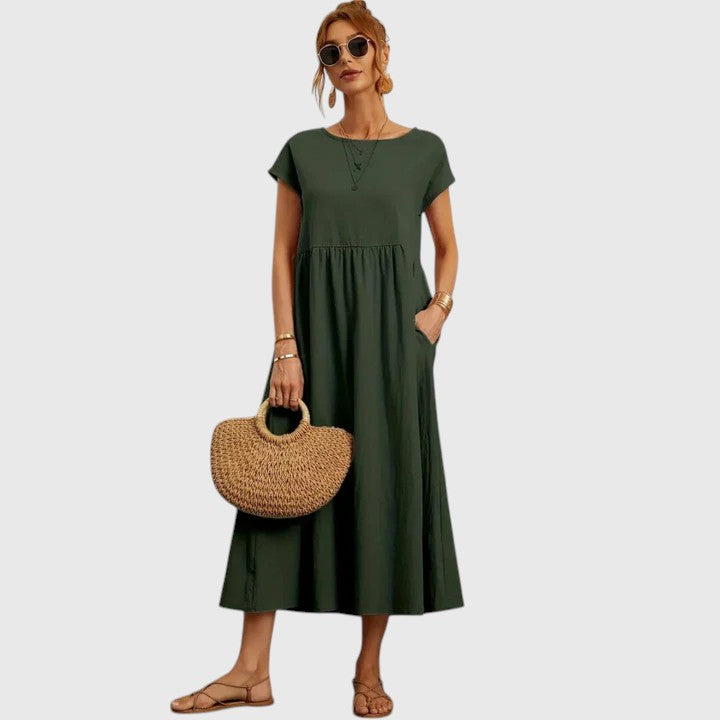 Dorvelli | Women's Midi Dress – Comfortable White
