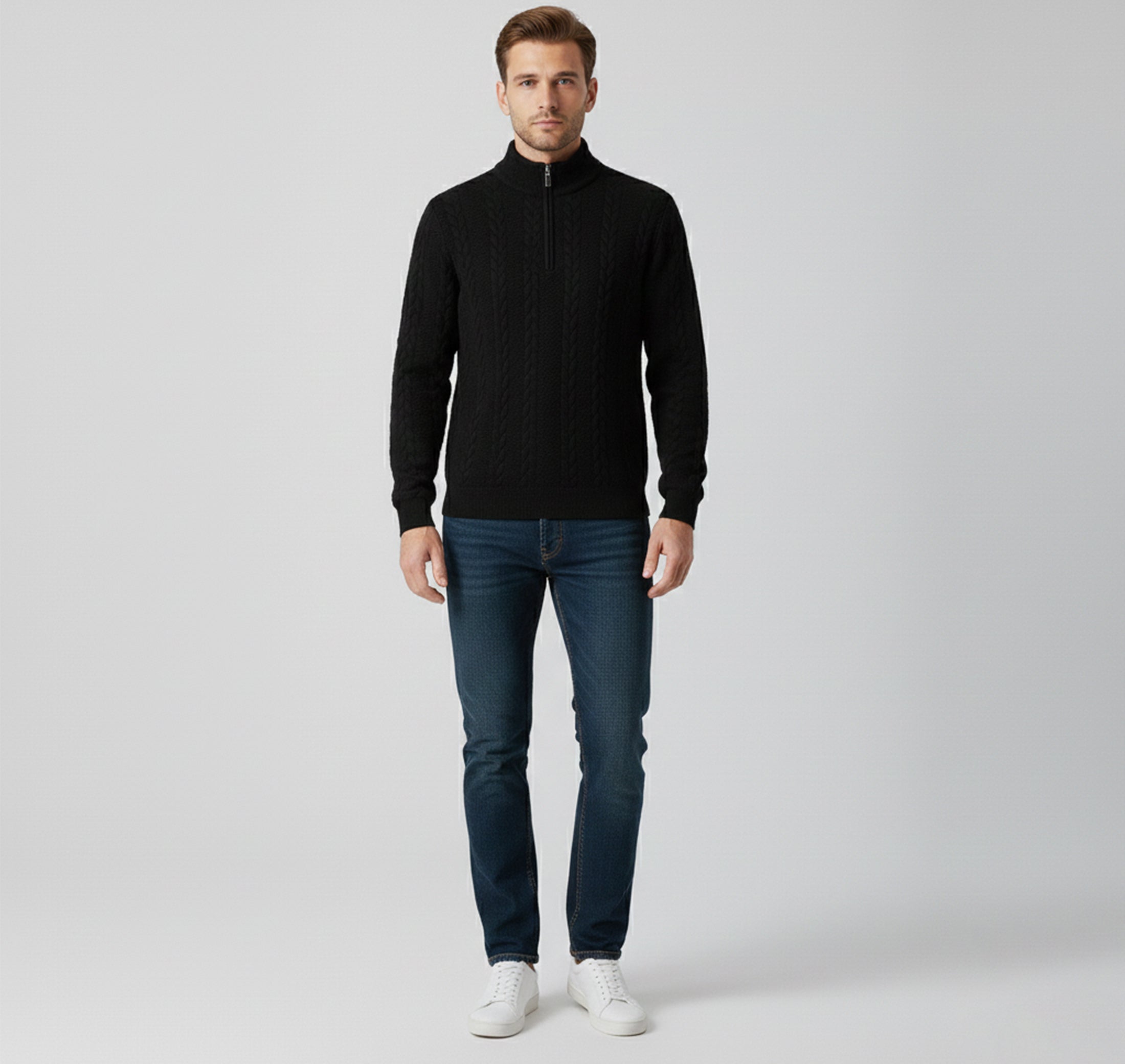 Dorvelli | Men’s Jacquard Knitwear – Loose Lapel Classic