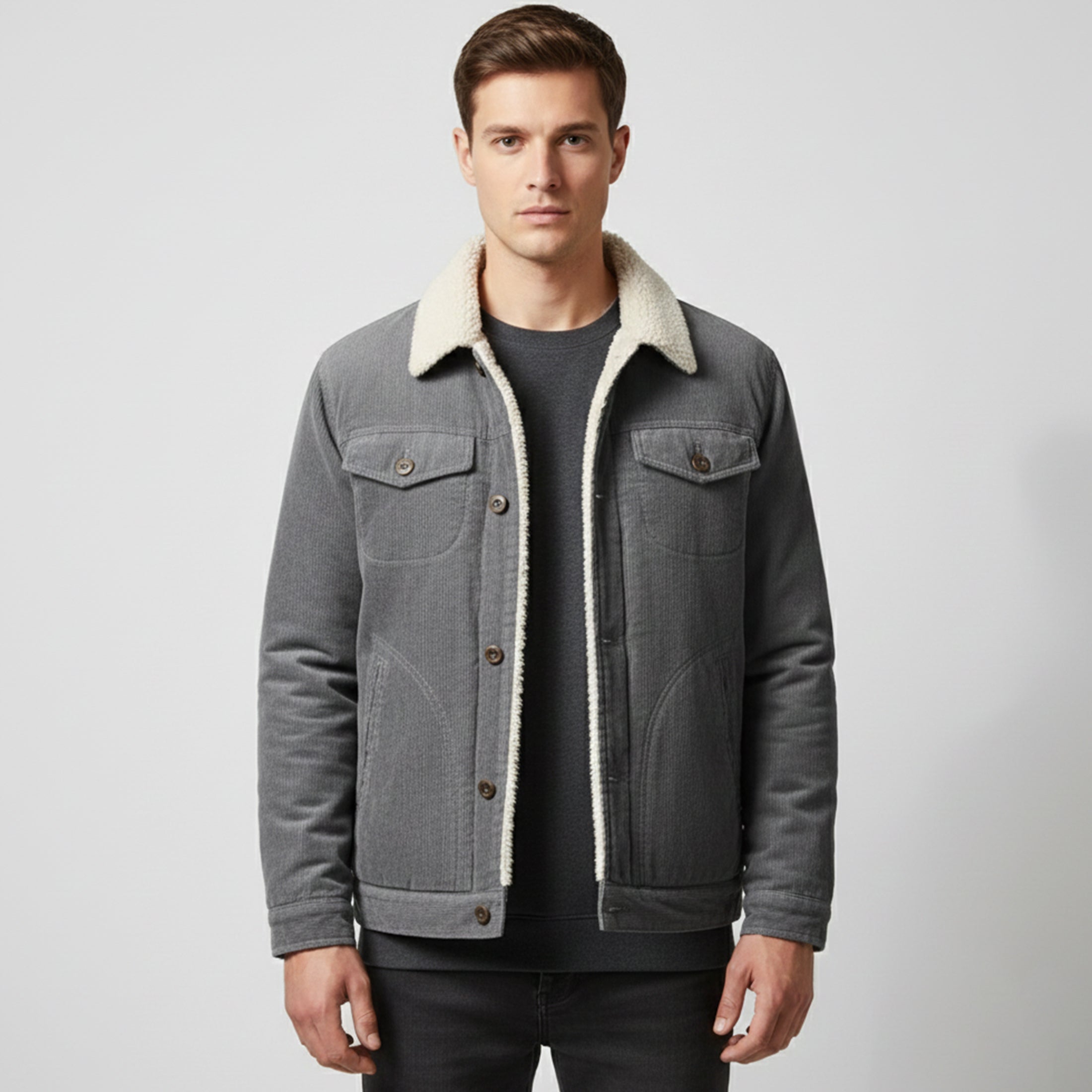 Dorvelli | Men’s Casual Warm Jacket – Corduroy Fit
