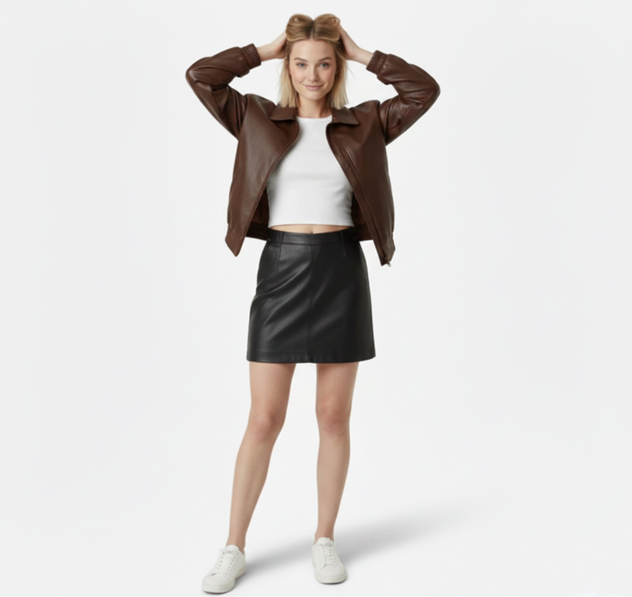 Dorvelli | Women’s Faux-Leather Jacket – Classic Moto Edition
