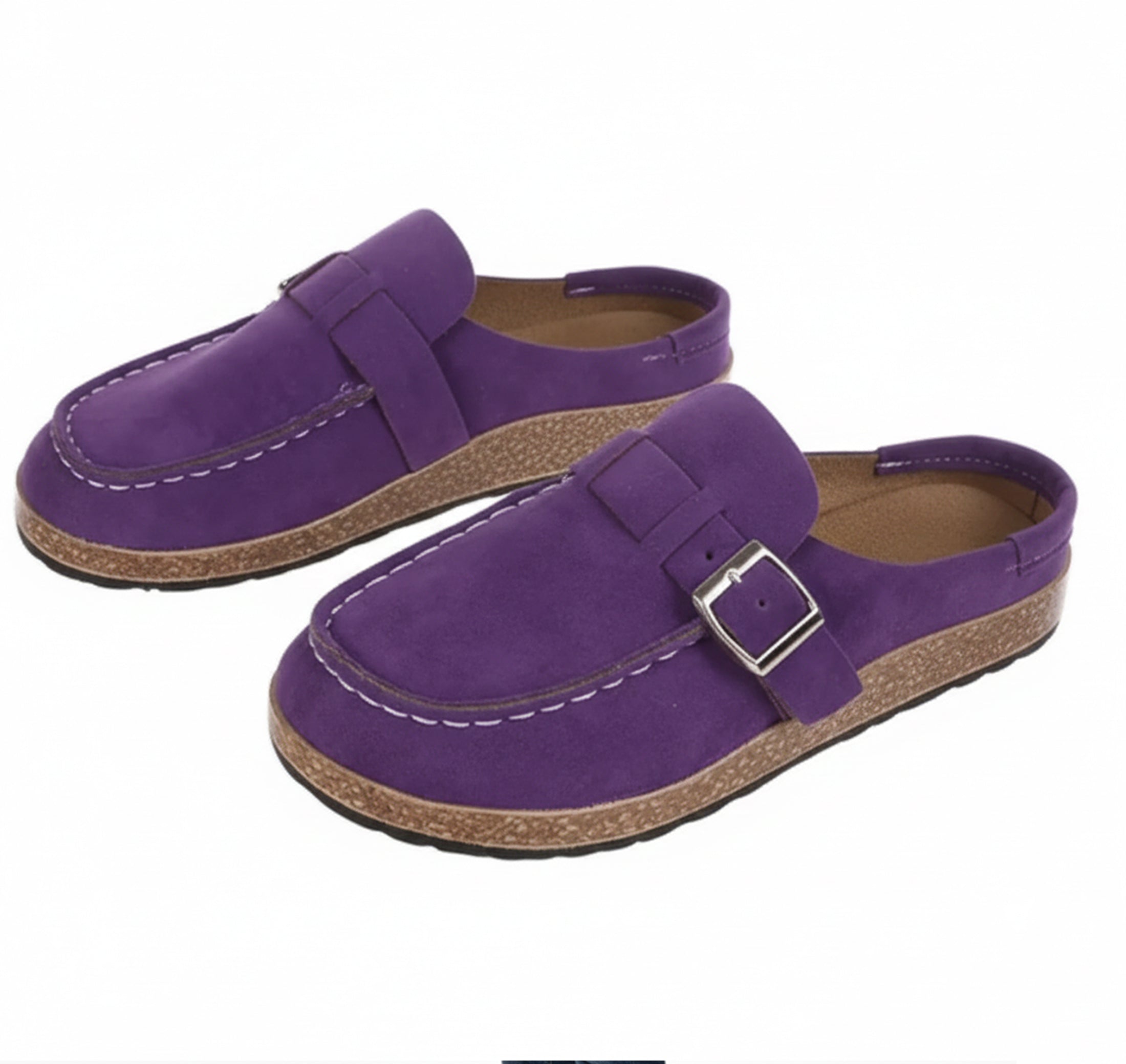 Dorvelli | Suede Buckle Slippers – Lightweight Comfort