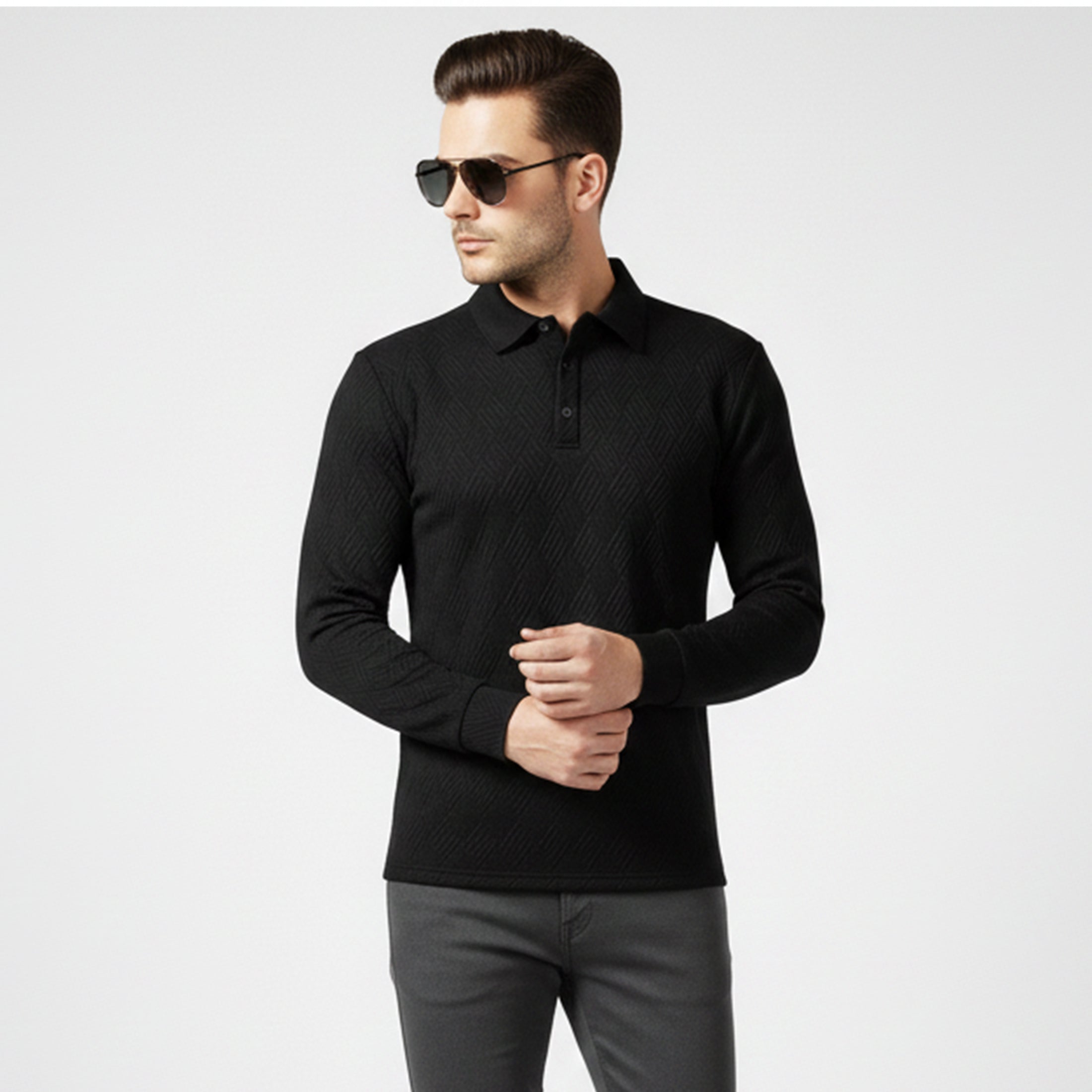 Dorvelli | Men’s Mosaic Polo Shirt – Relaxed Fit Style