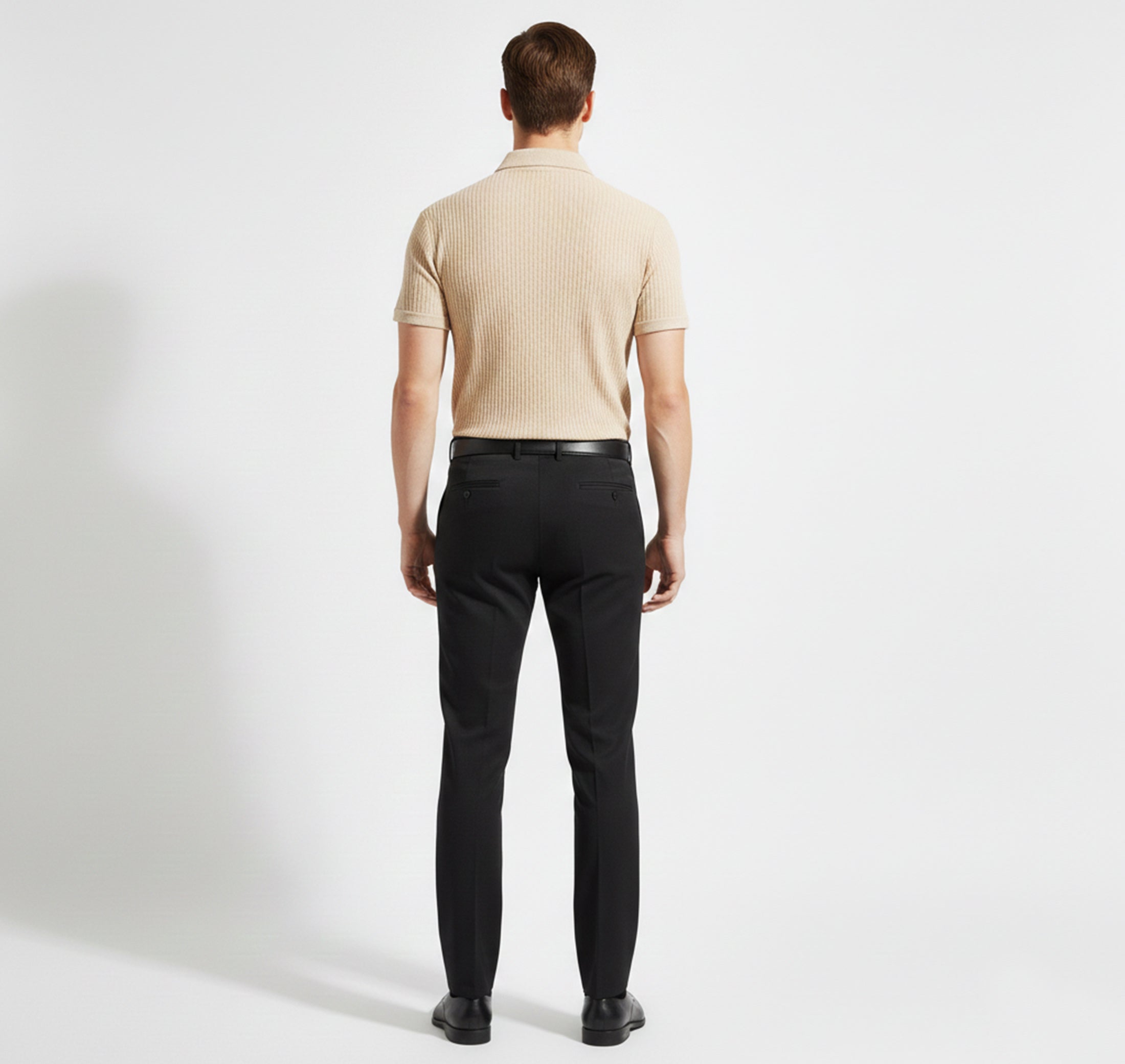 Dorvelli | Men’s Short-Sleeve Knit Shirt – Structured Texture