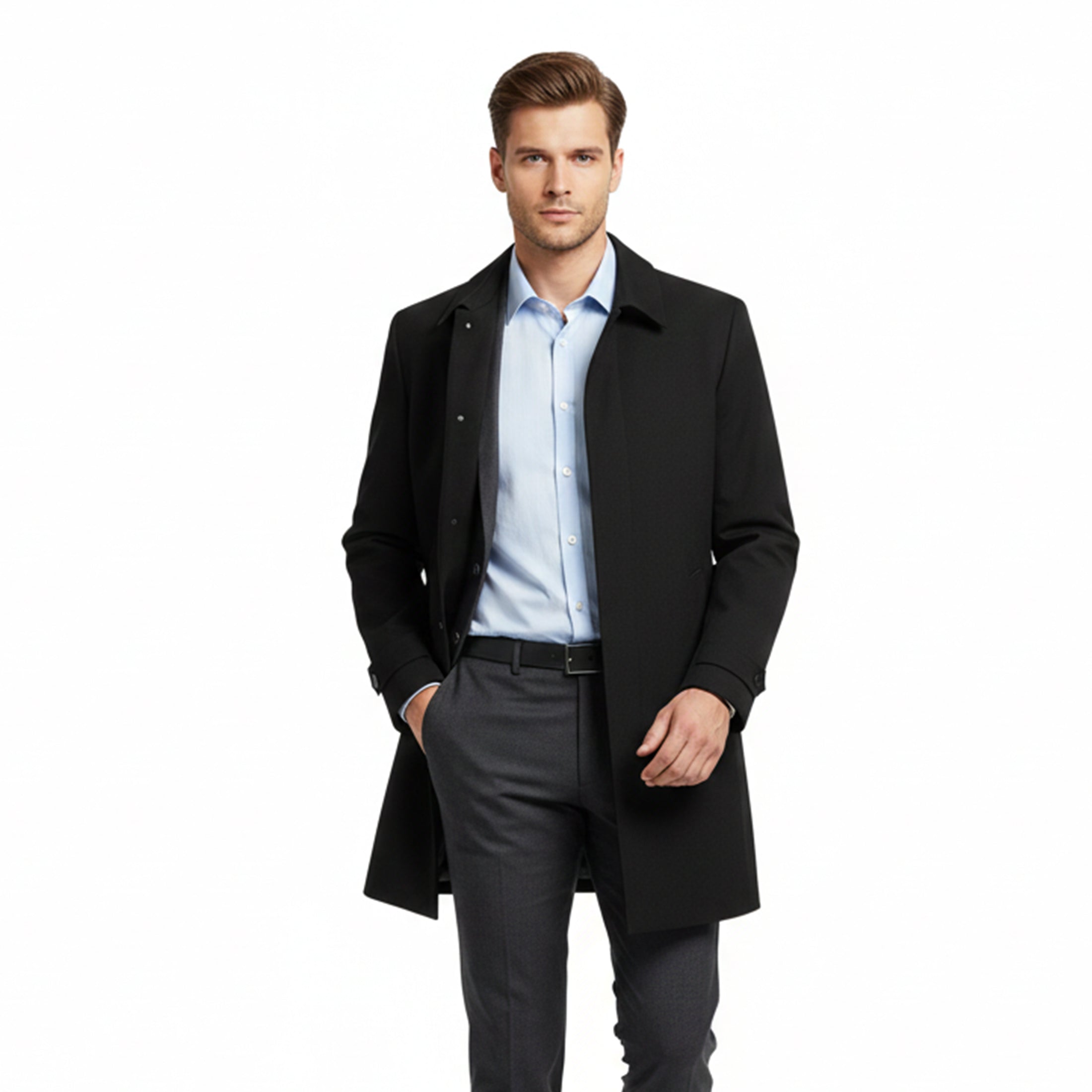 Dorvelli | Men’s Windproof Winter Coat – Mid-Length Padded Comfort Fit