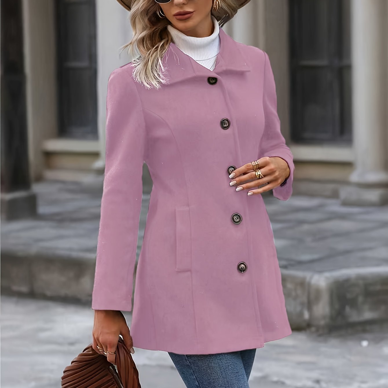 Women's Funnel Neck Coat
