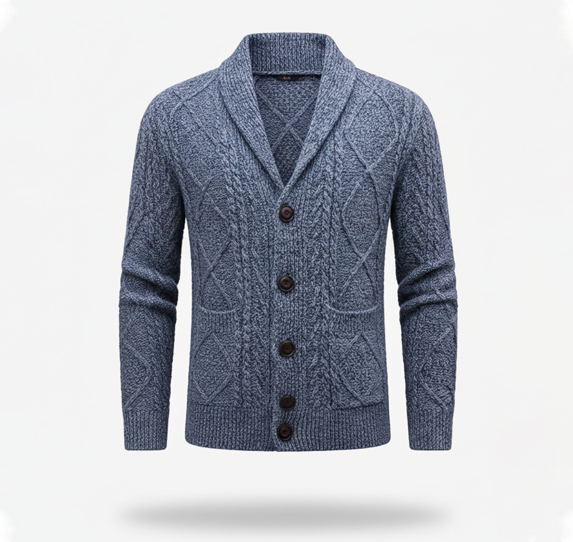 Dorvelli | Men’s Knit Cardigan Jacket – Jacquard Warm Edition