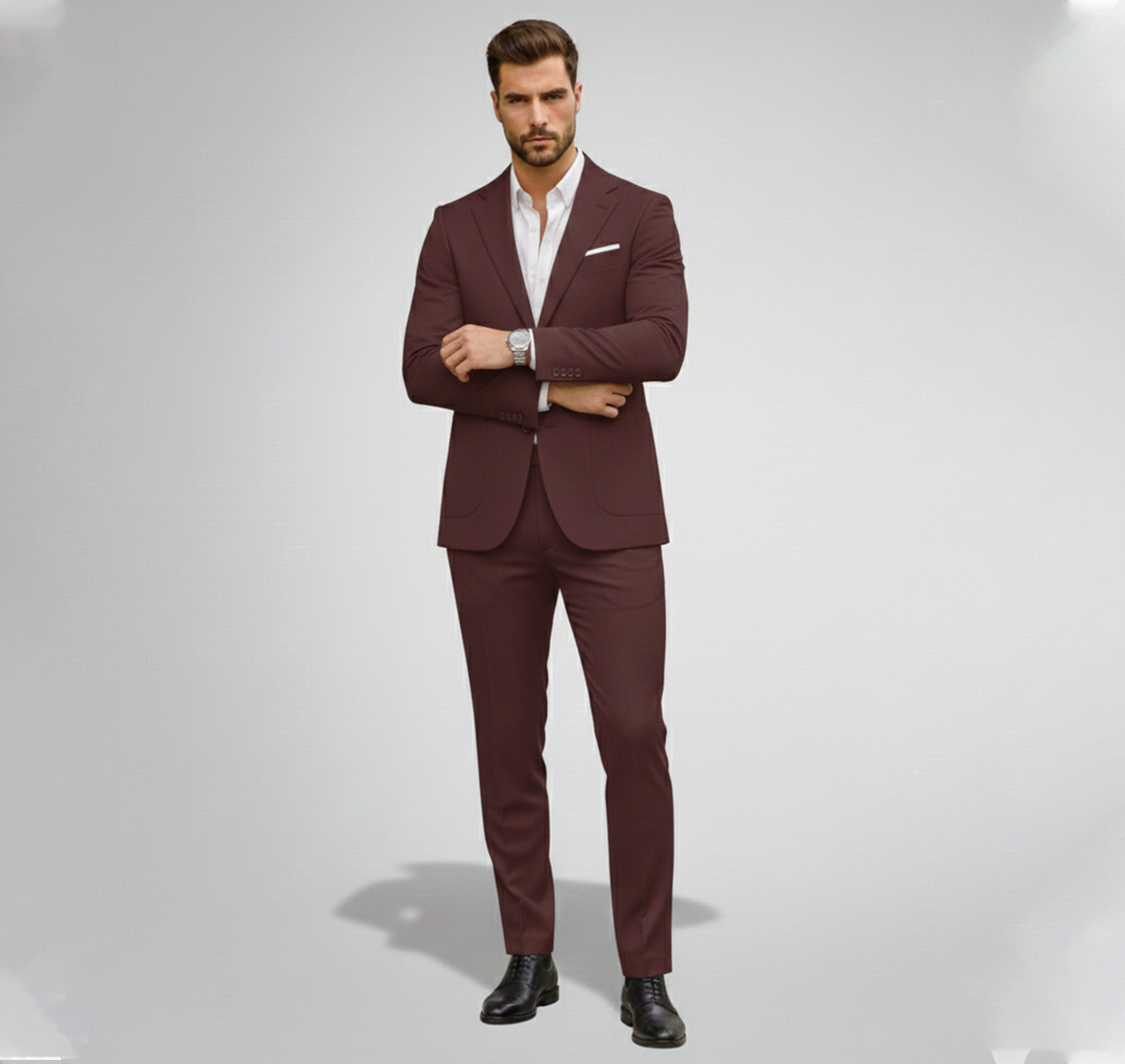 Dorvelli | Men’s Slim Suit Set – Digital Print Comfort