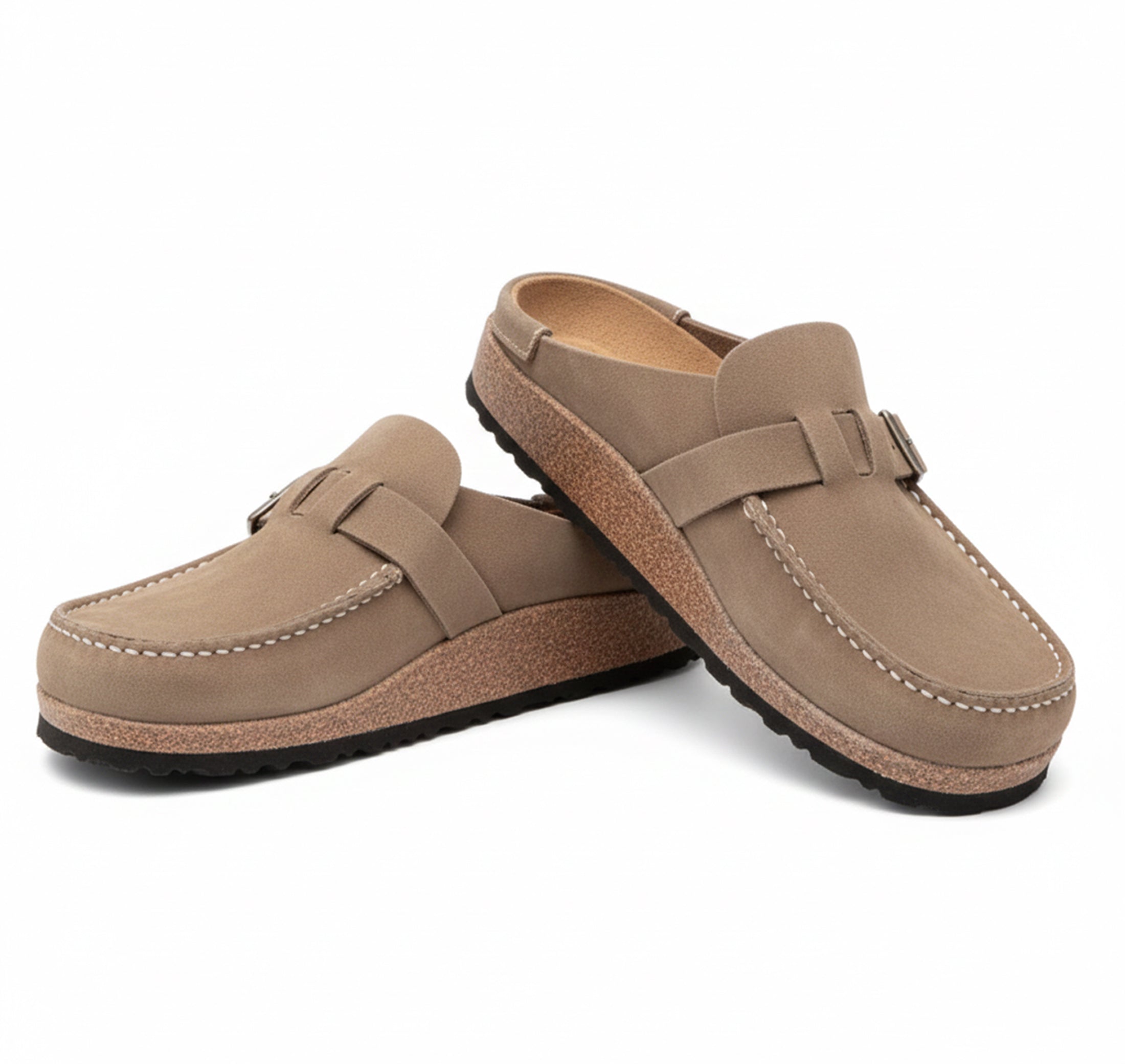 Dorvelli | Suede Buckle Slippers – Lightweight Comfort