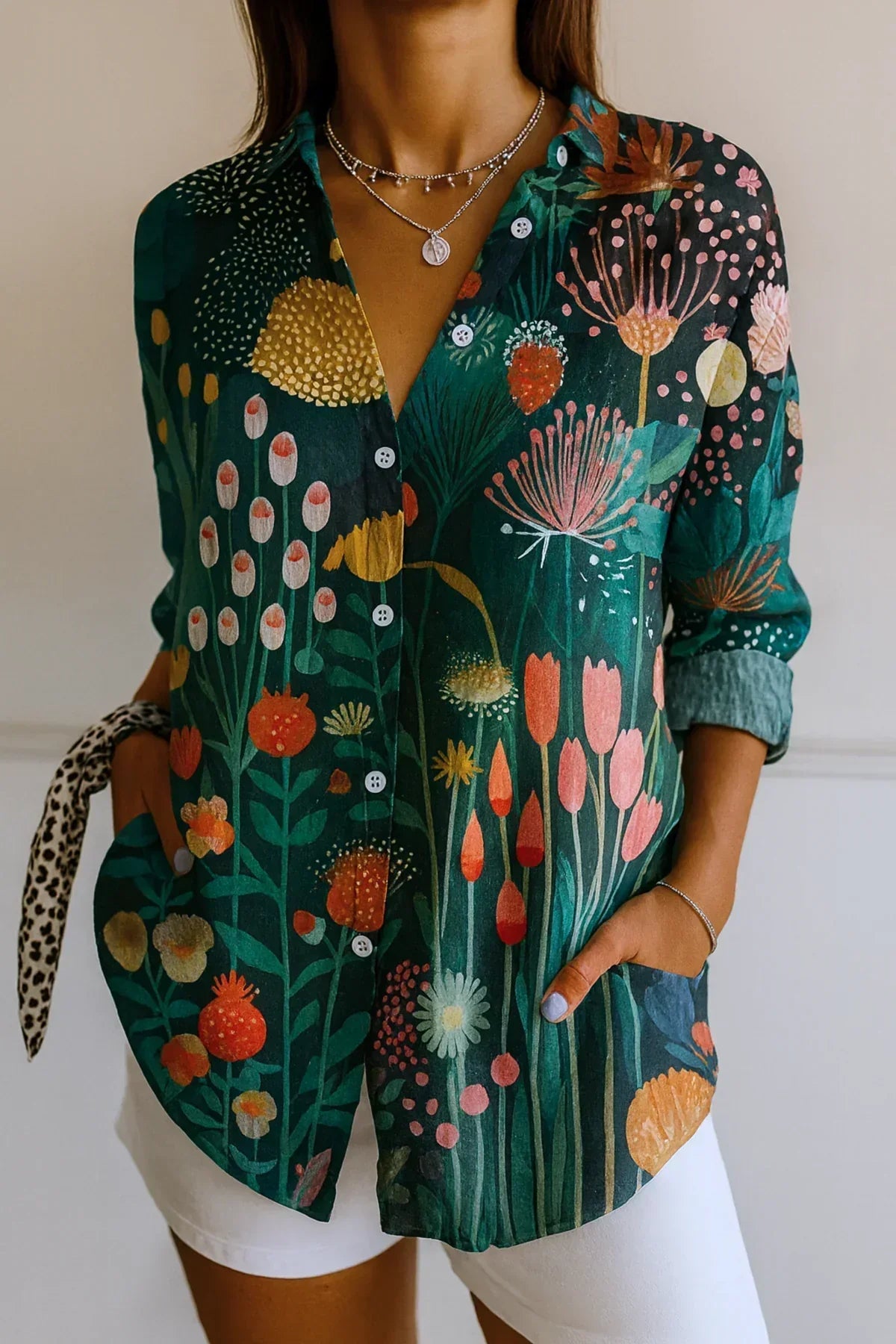 Dorvelli | Women's Blouse – Colorful Pattern