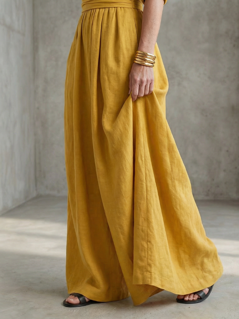 Dorvelli | Women's Jumpsuit – Cross Front Wide Leg