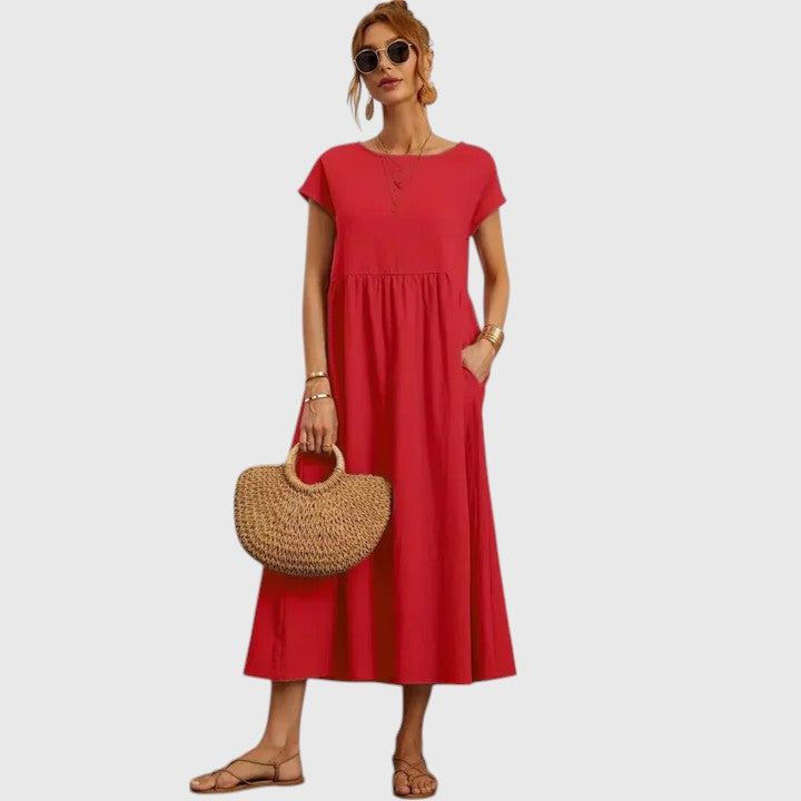 Dorvelli | Women's Midi Dress – Comfortable White