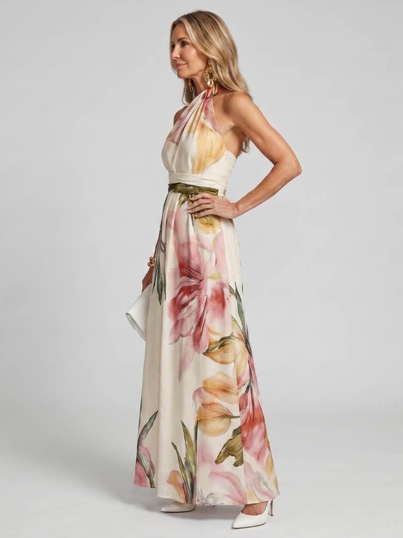 Dorvelli | Women's Maxi Dress – Soft Halter Flowing