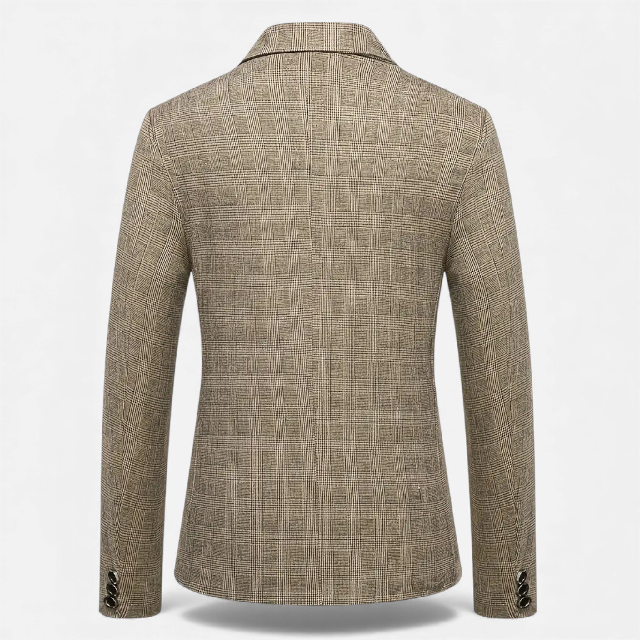 Dorvelli | Men’s Check Tweed Blazer – Classic Single-Breasted Design