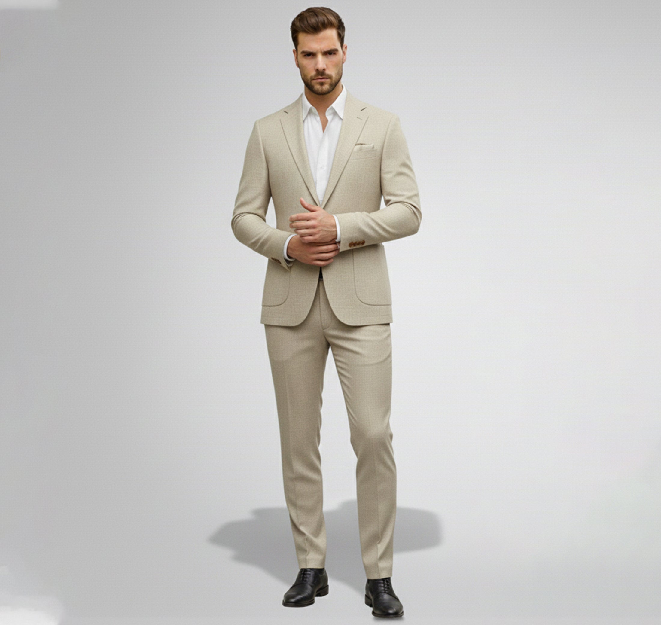 Dorvelli | Men’s Slim Suit Set – Digital Print Comfort