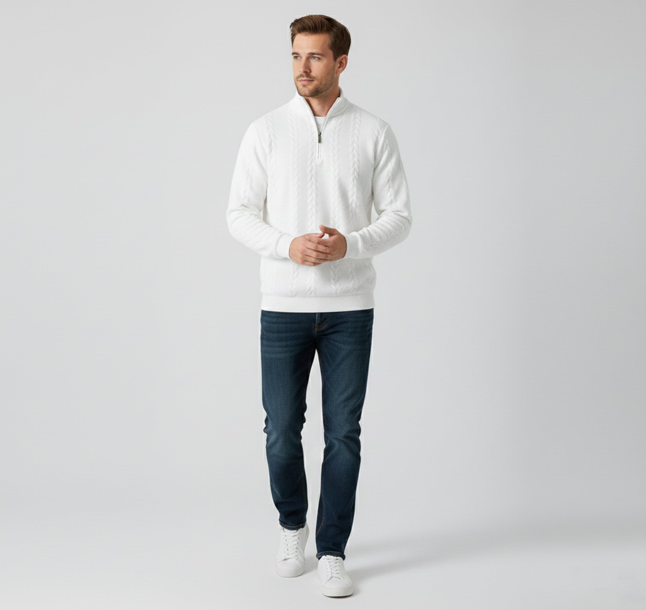 Dorvelli | Men’s Jacquard Knitwear – Loose Lapel Classic