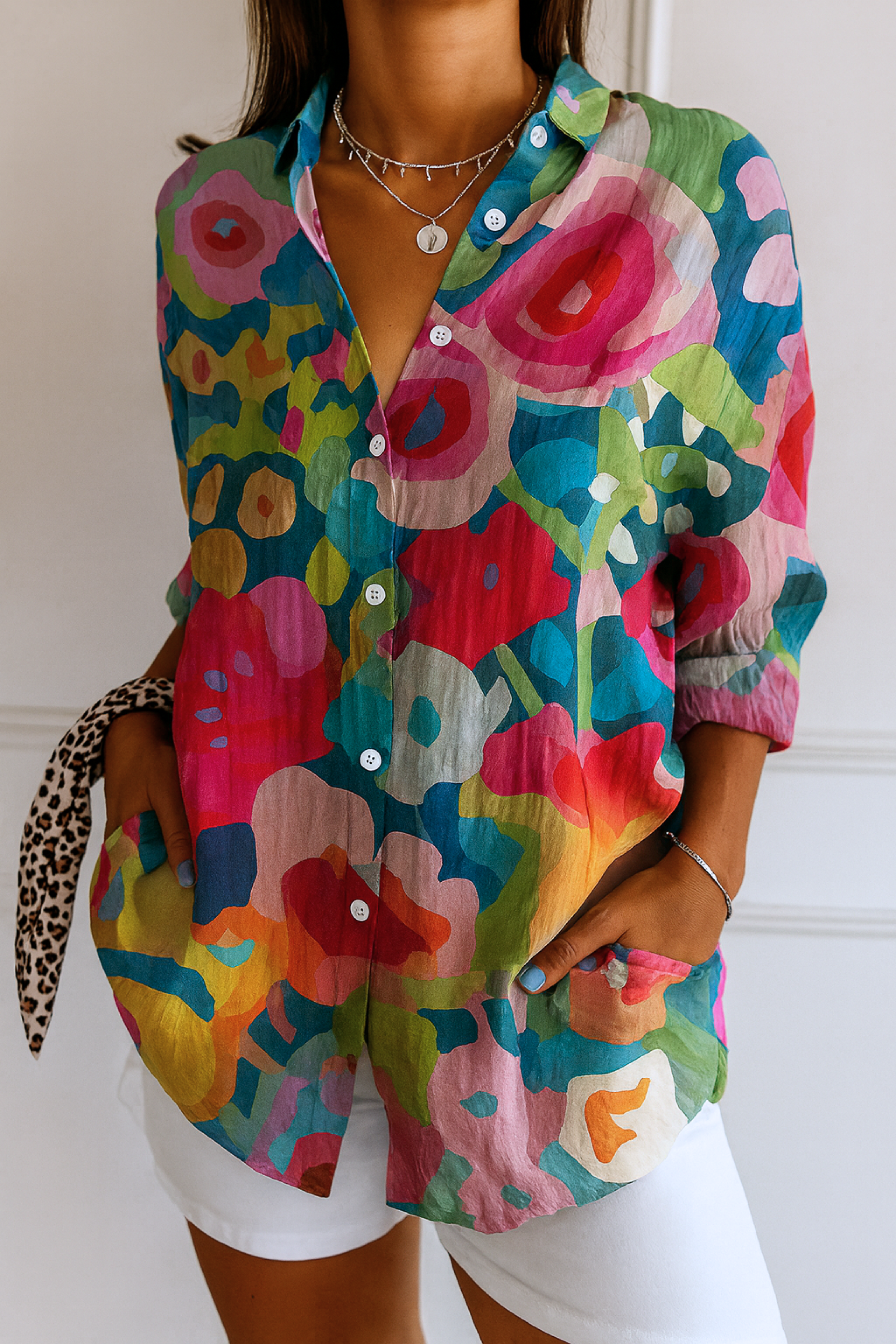 Dorvelli | Women's Blouse – Colorful Pattern