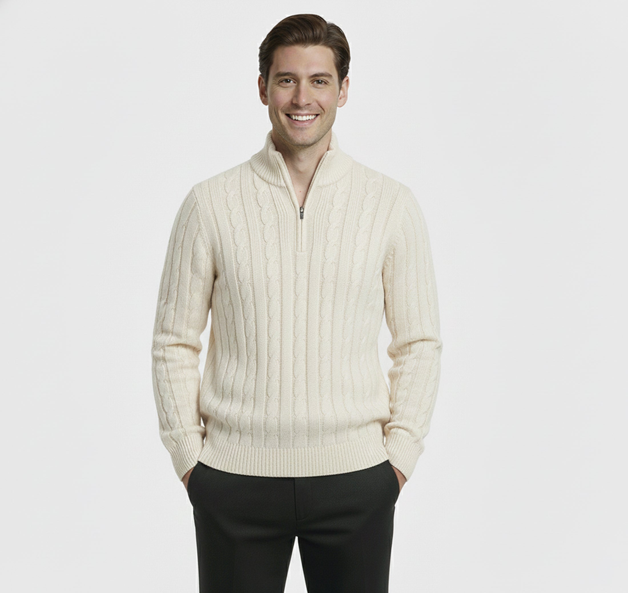 Dorvelli | Men’s Wool Sweater – Mock Neck Classic