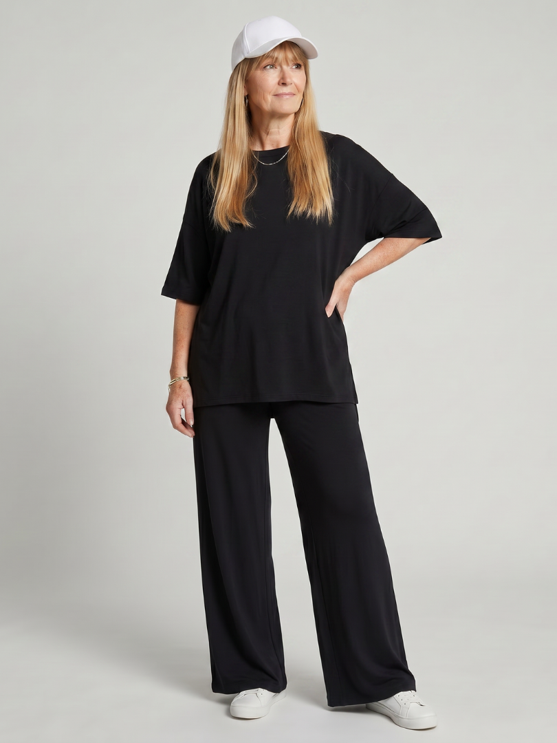 Dorvelli | Women's Two-Piece Set – Oversized Wide-Leg