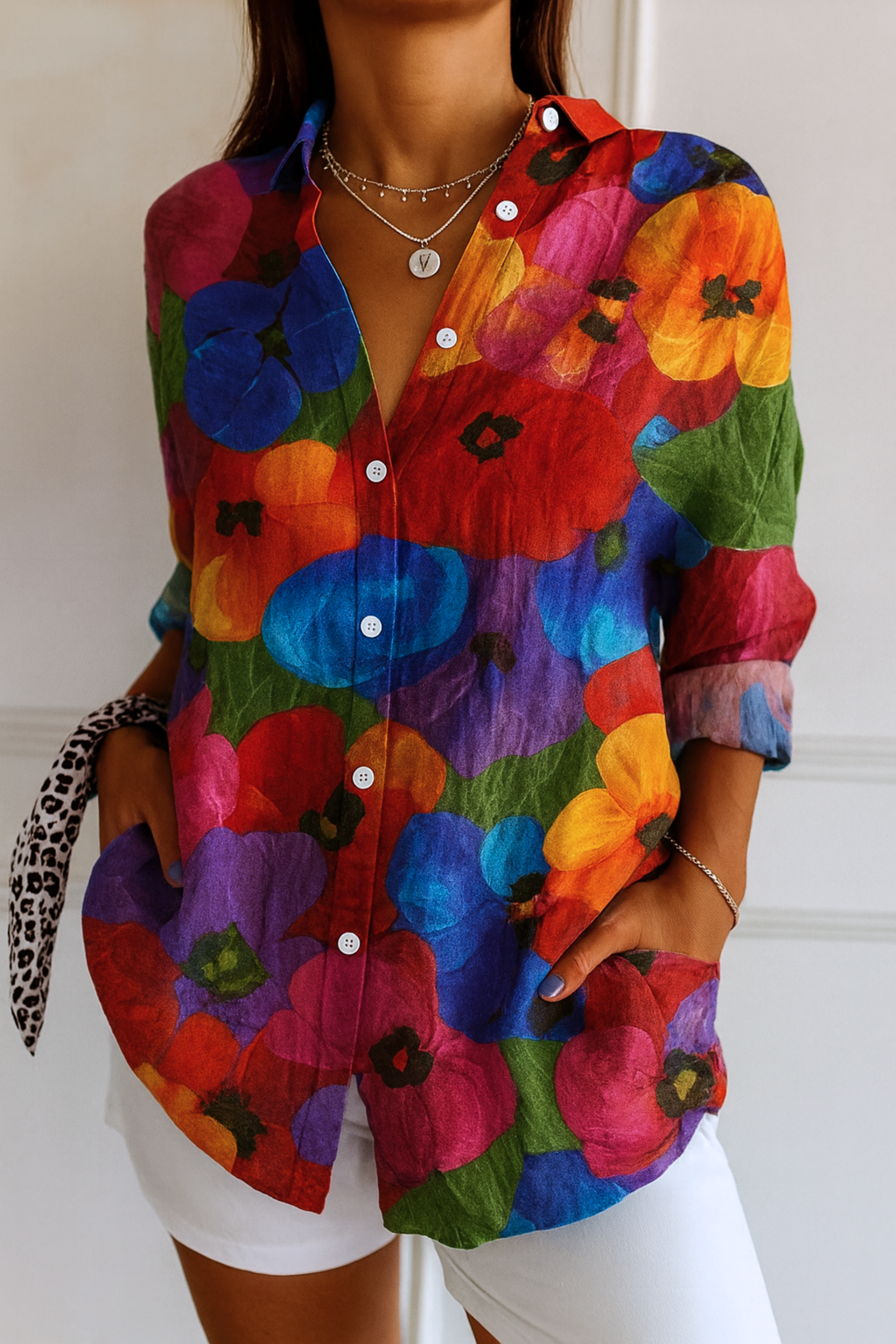 Dorvelli | Women's Blouse – Colorful Pattern
