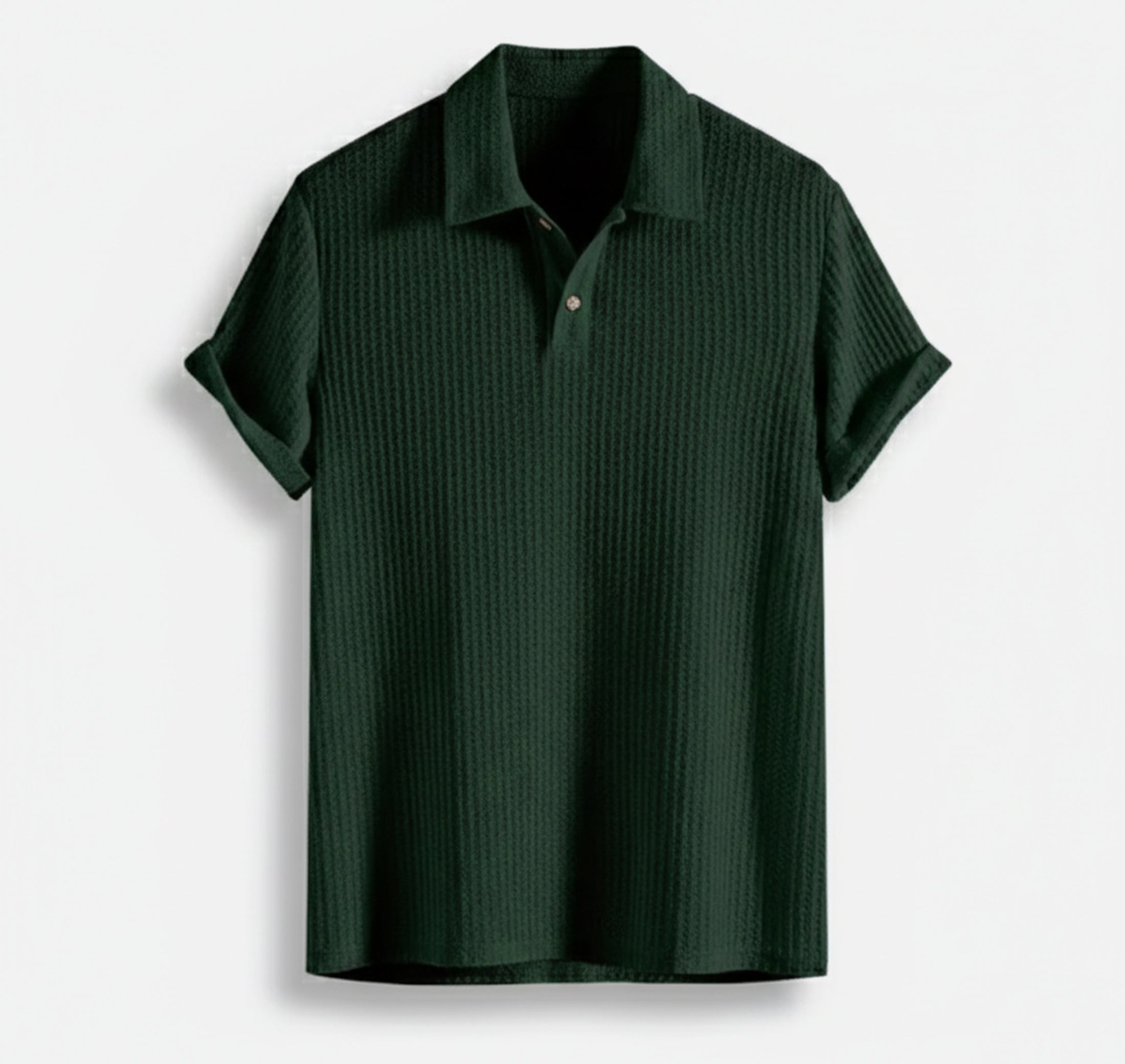 Dorvelli | Men’s Short-Sleeve Knit Shirt – Structured Texture