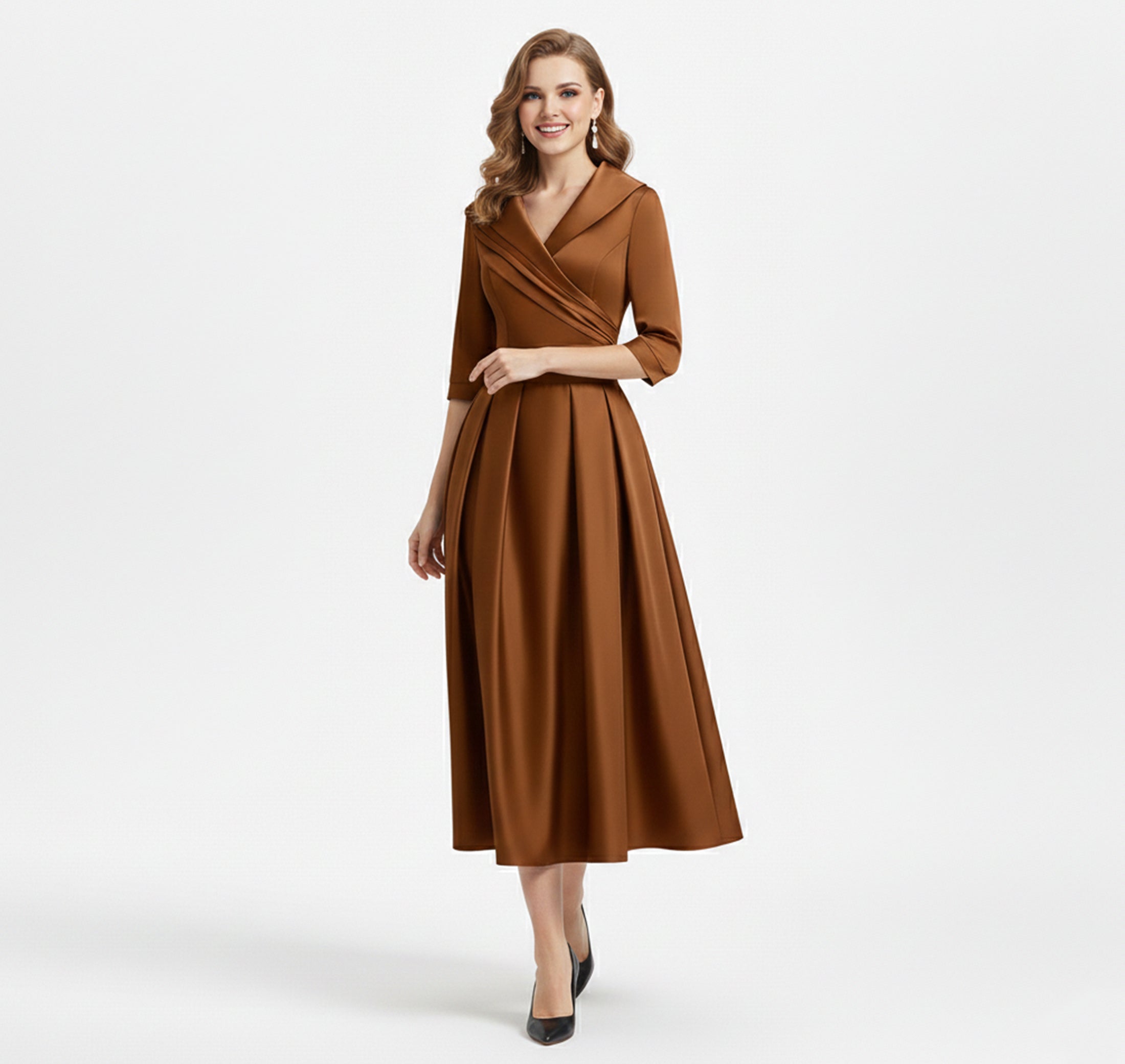 Dorvelli | Women’s Waist-Defined Dress – Timeless Formal Style