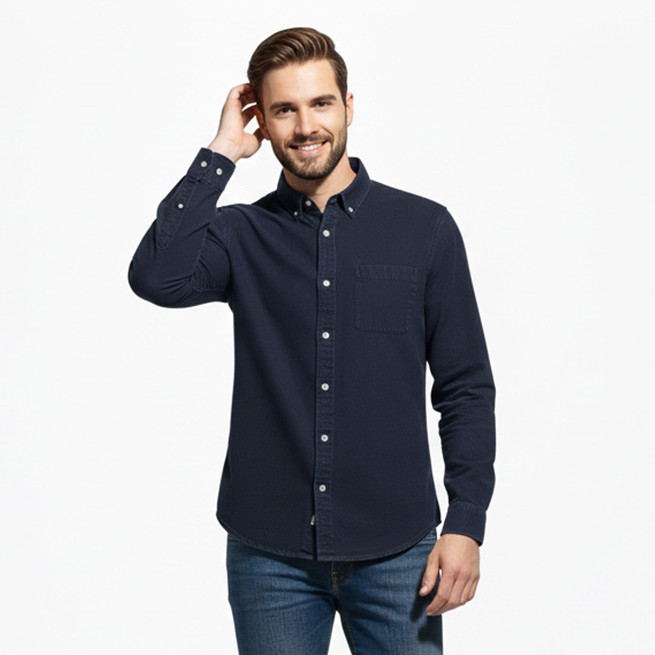 Dorvelli | Men’s Long Sleeve Shirt – Casual Leisure Fit