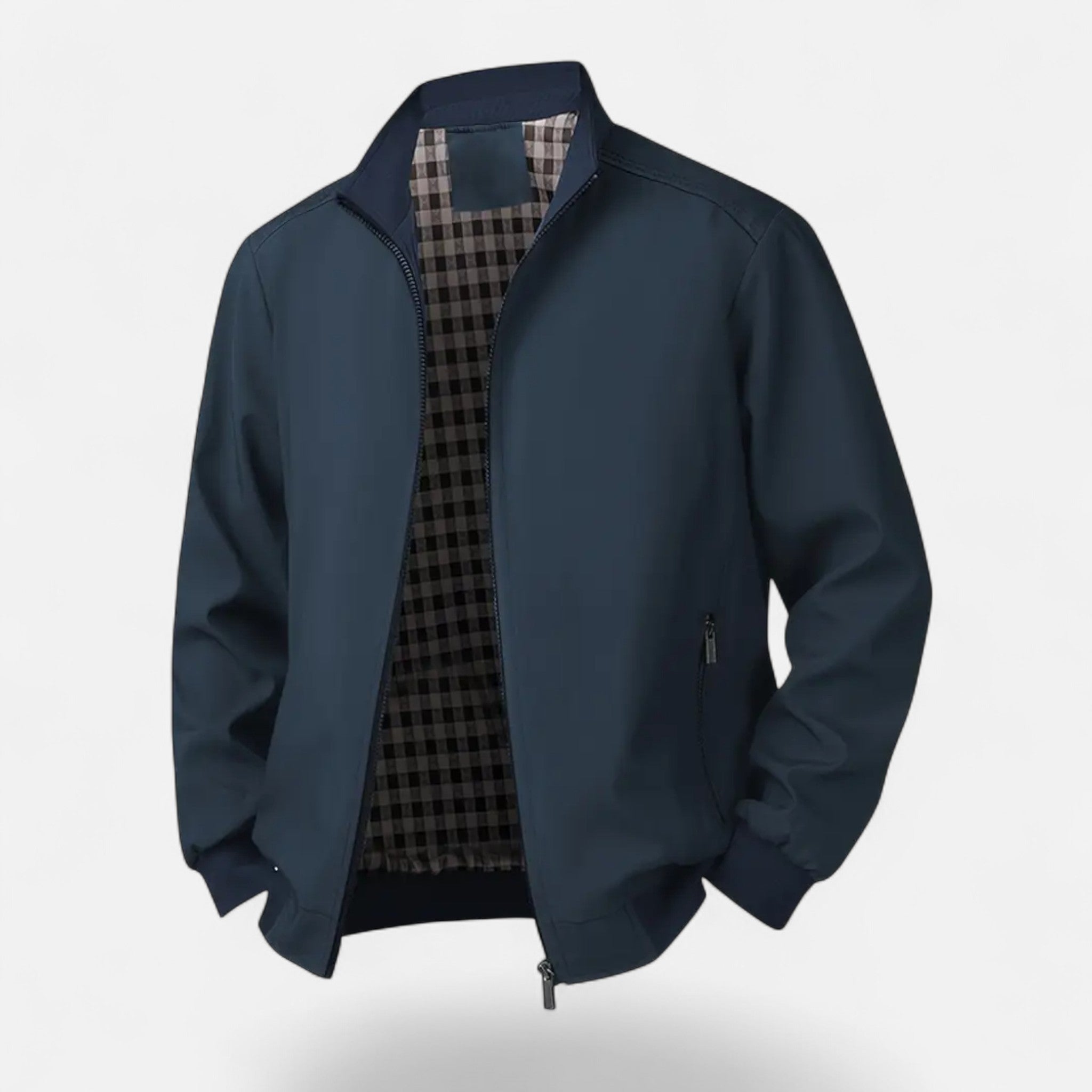 Dorvelli | Men’s Jacket – Lightweight Zip-Up Beige Elegance