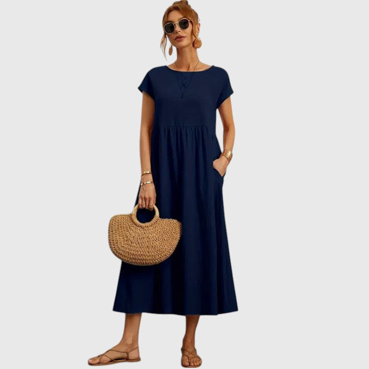 Dorvelli | Women's Midi Dress – Comfortable White