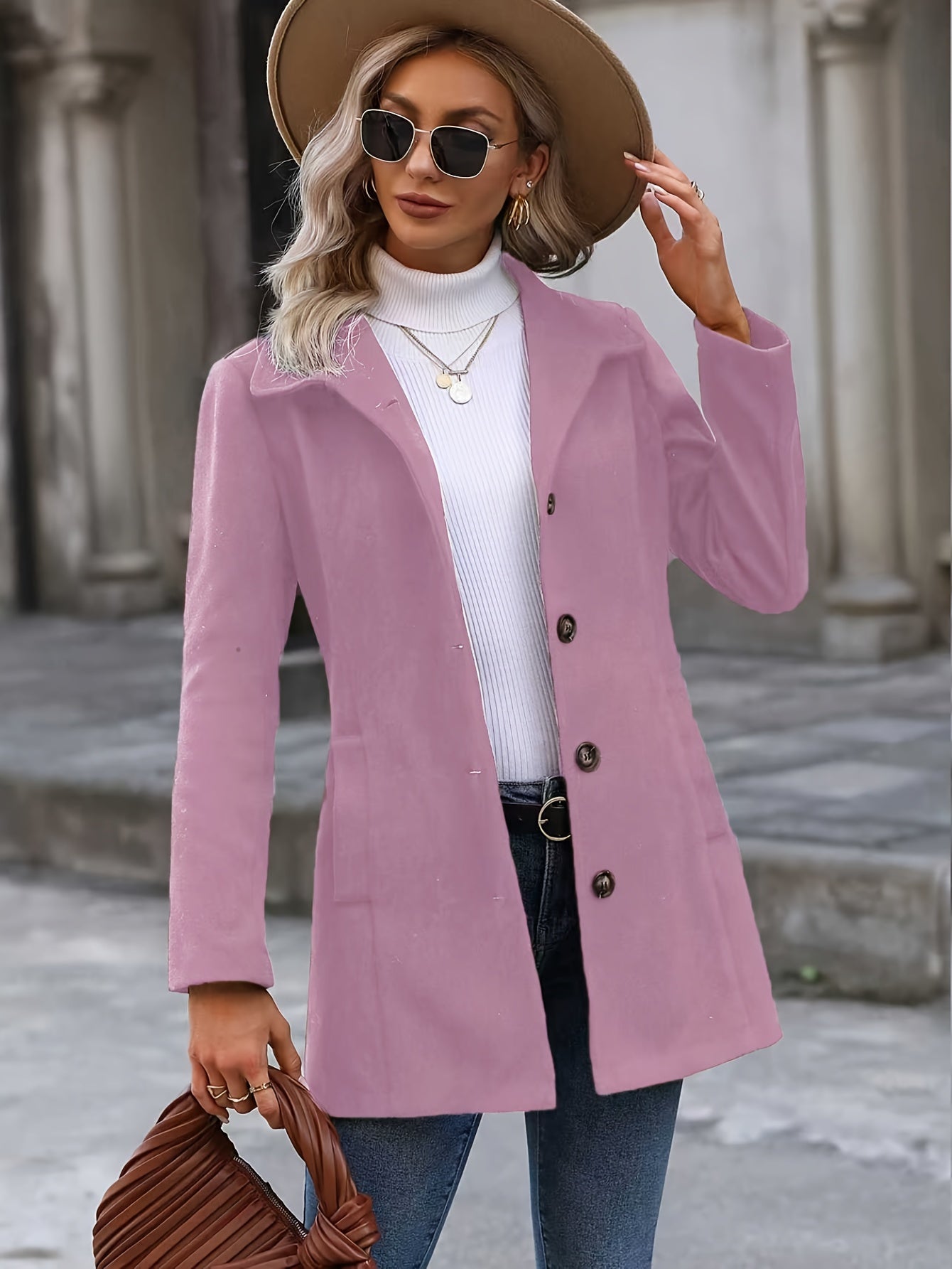 Women's Funnel Neck Coat