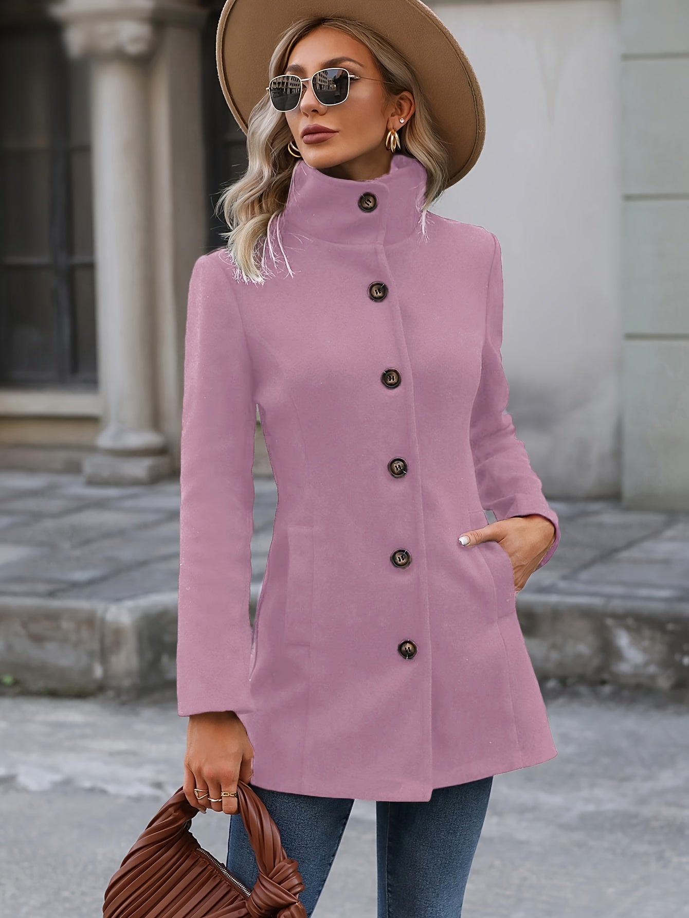 Women's Funnel Neck Coat