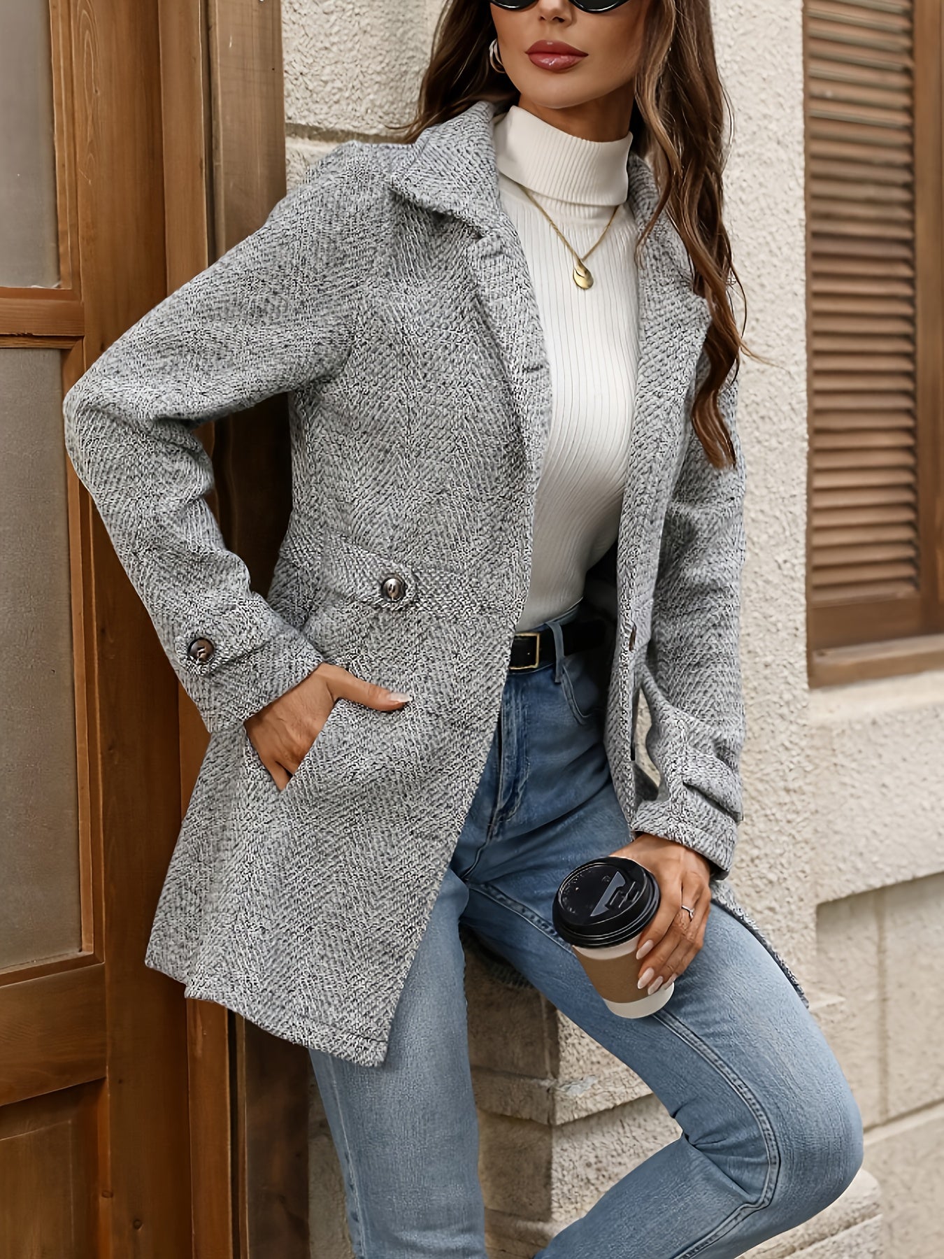 Women's Herringbone Coat