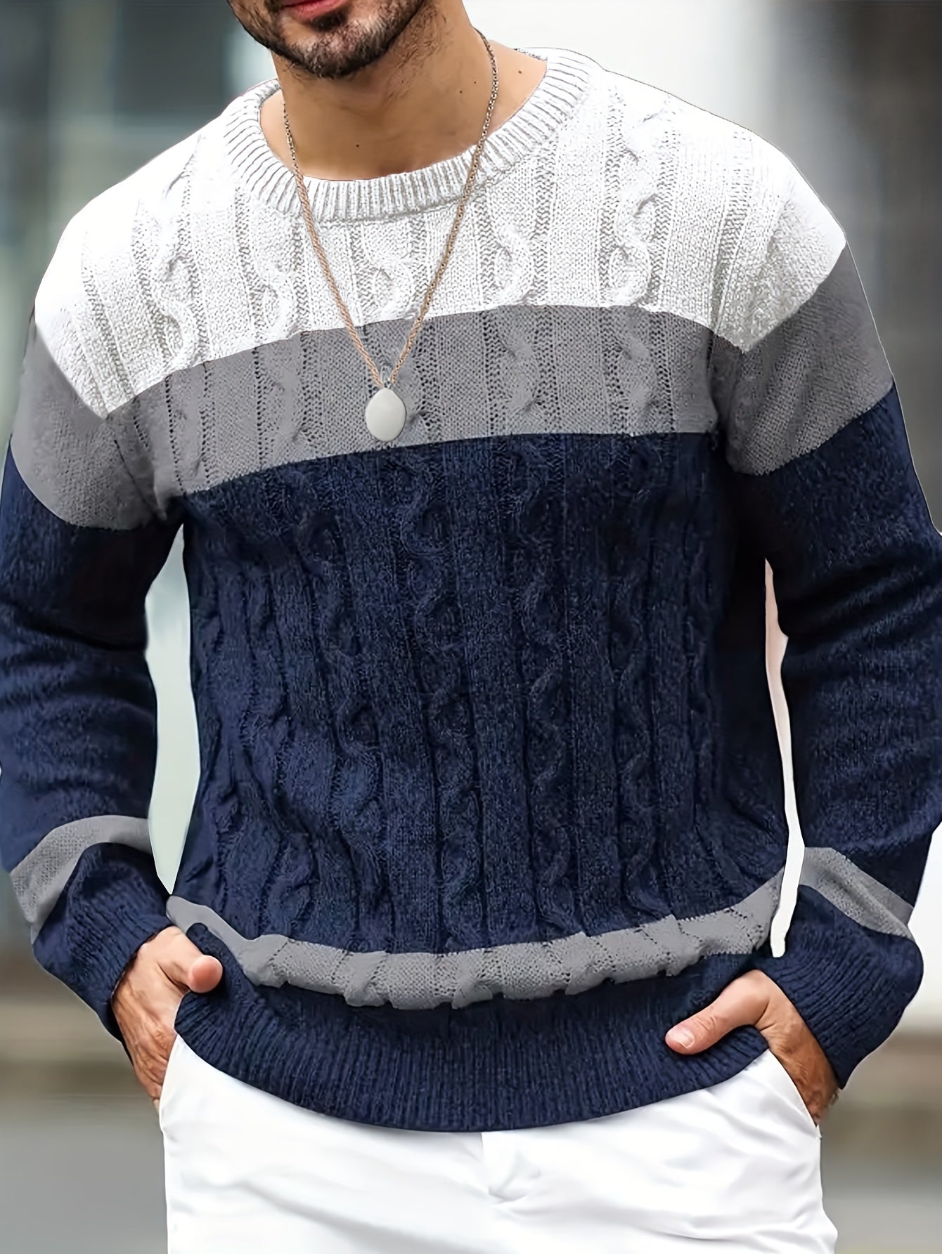 Men’s Cable Knit Jumper