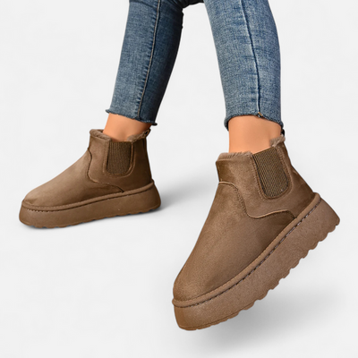 Dorvelli | Women’s Ankle Boots – Plush Platform Elegance