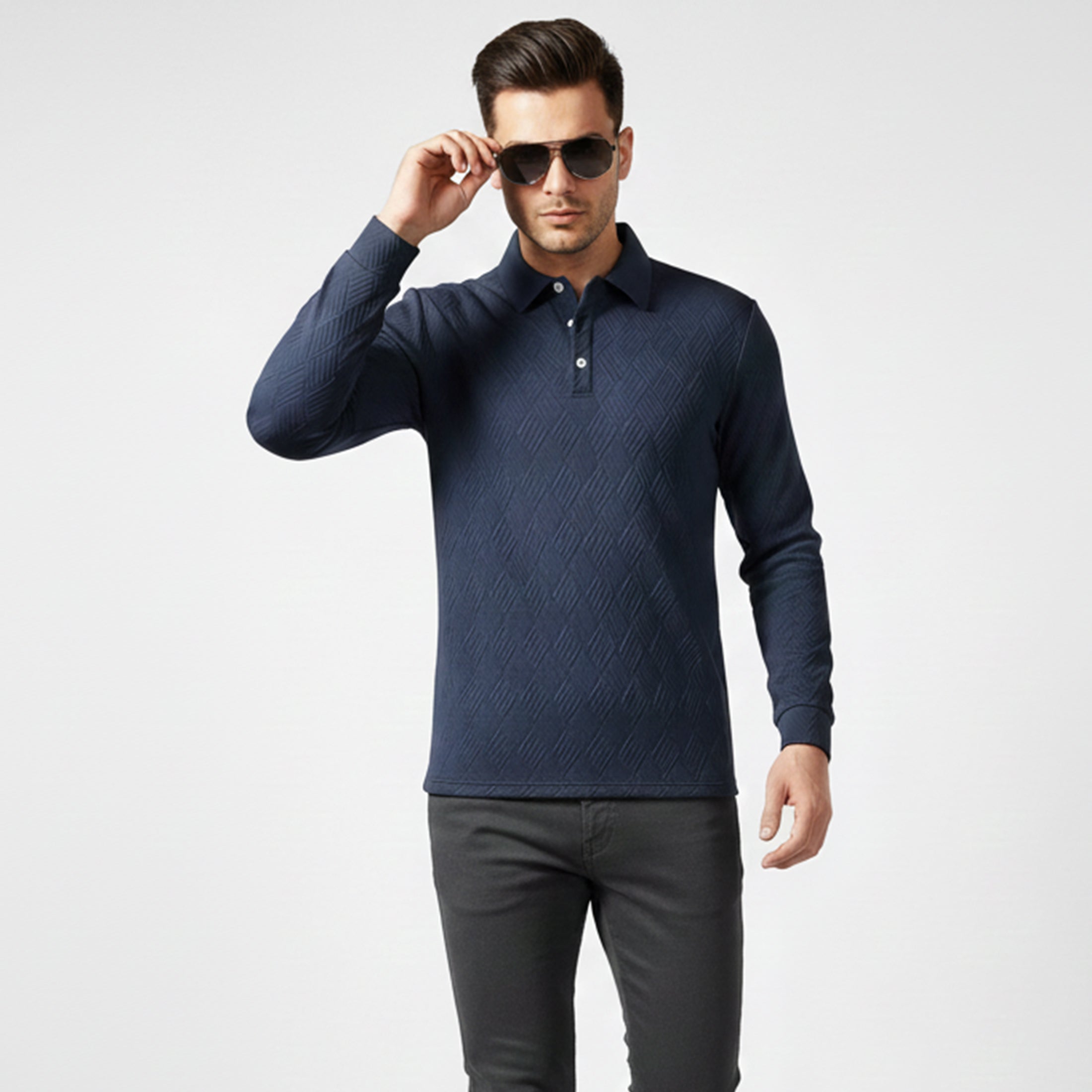 Dorvelli | Men’s Mosaic Polo Shirt – Relaxed Fit Style