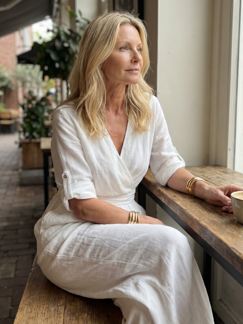 Dorvelli | Women's Jumpsuit – Cross Front Wide Leg